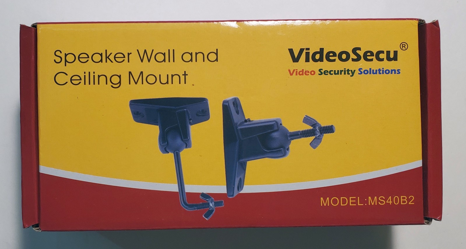 VideoSecu Mount MS40B2 Wall & Ceiling Speaker Mounts Black Pair