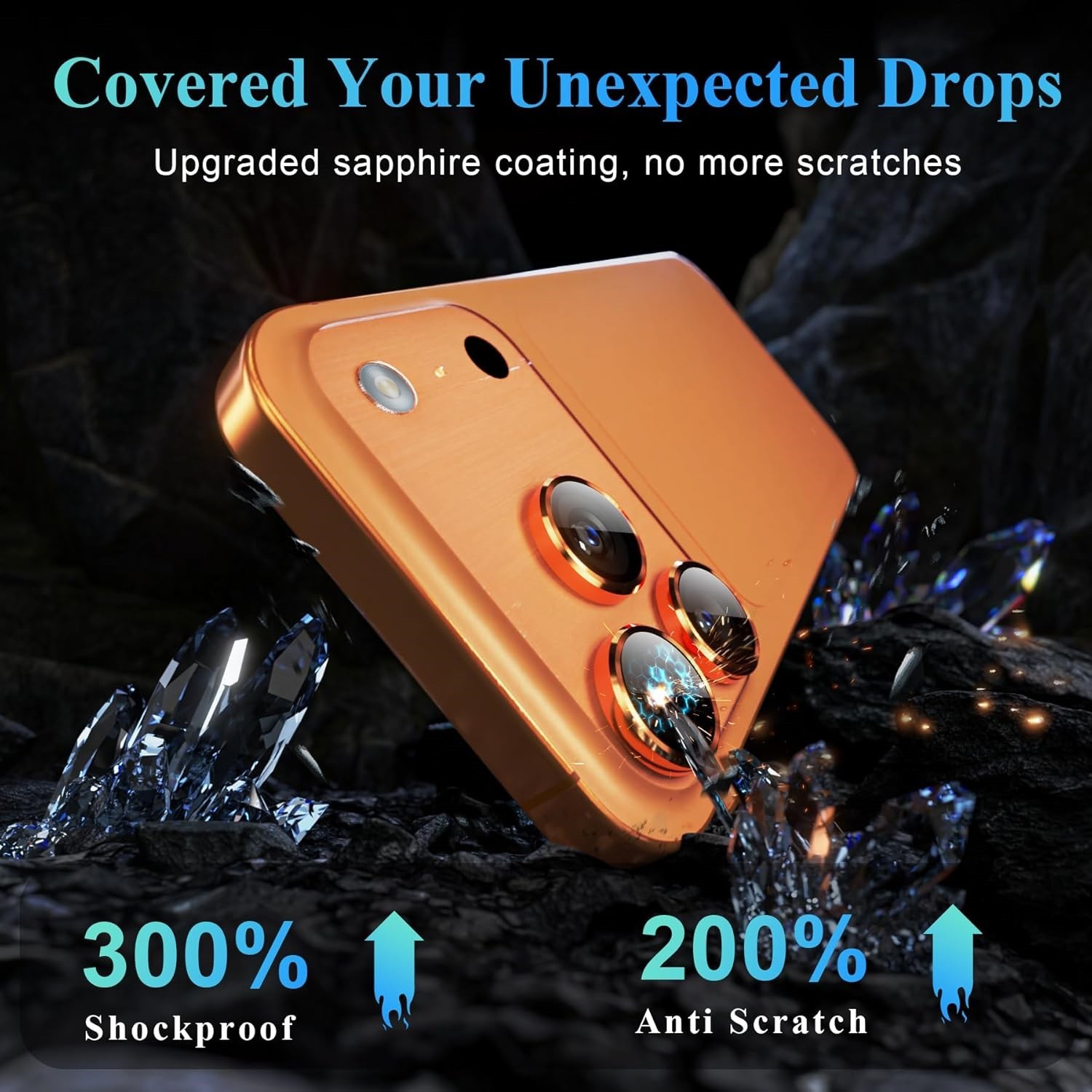 For iPhone 17 Pro Max/17 Pro Metal Ring Tempered Glass Camera Lens Protector