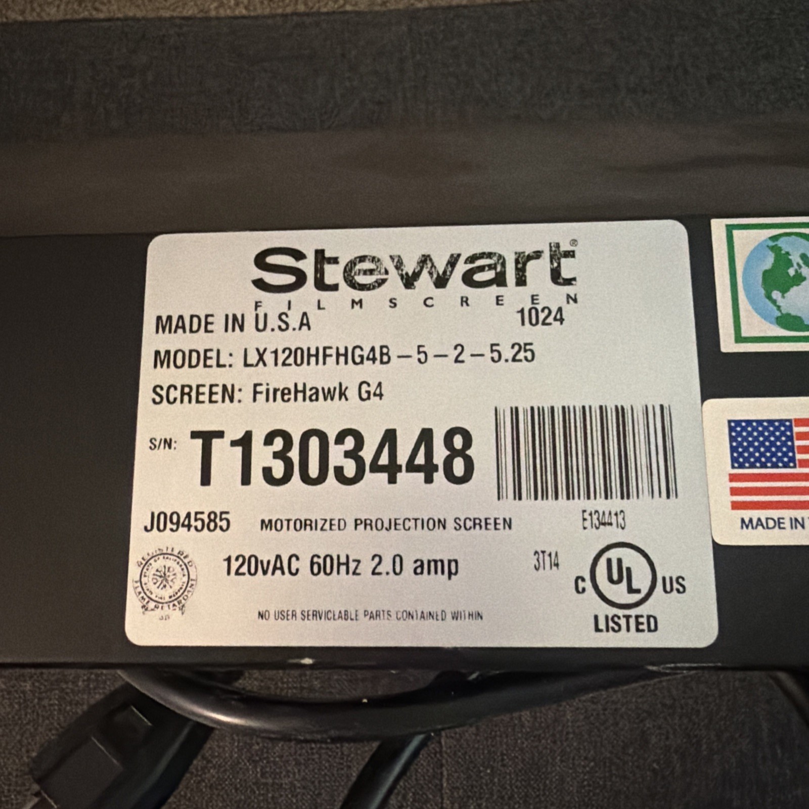 Stewart Filmscreen Firehawk G4