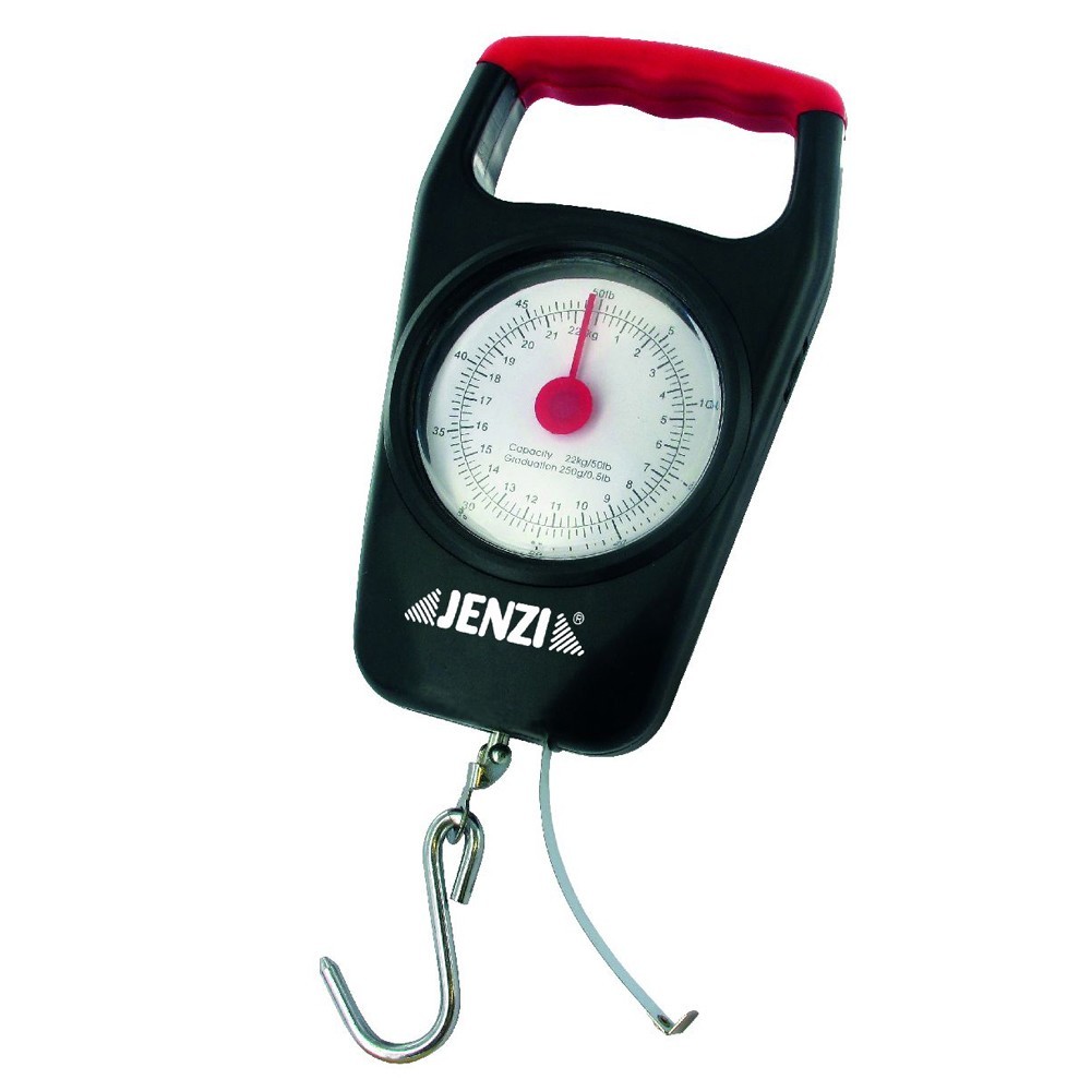 Jenzi Fish Scale Spring Scale Deluxe up to 22kg with Tape Measure Fishing Scale
