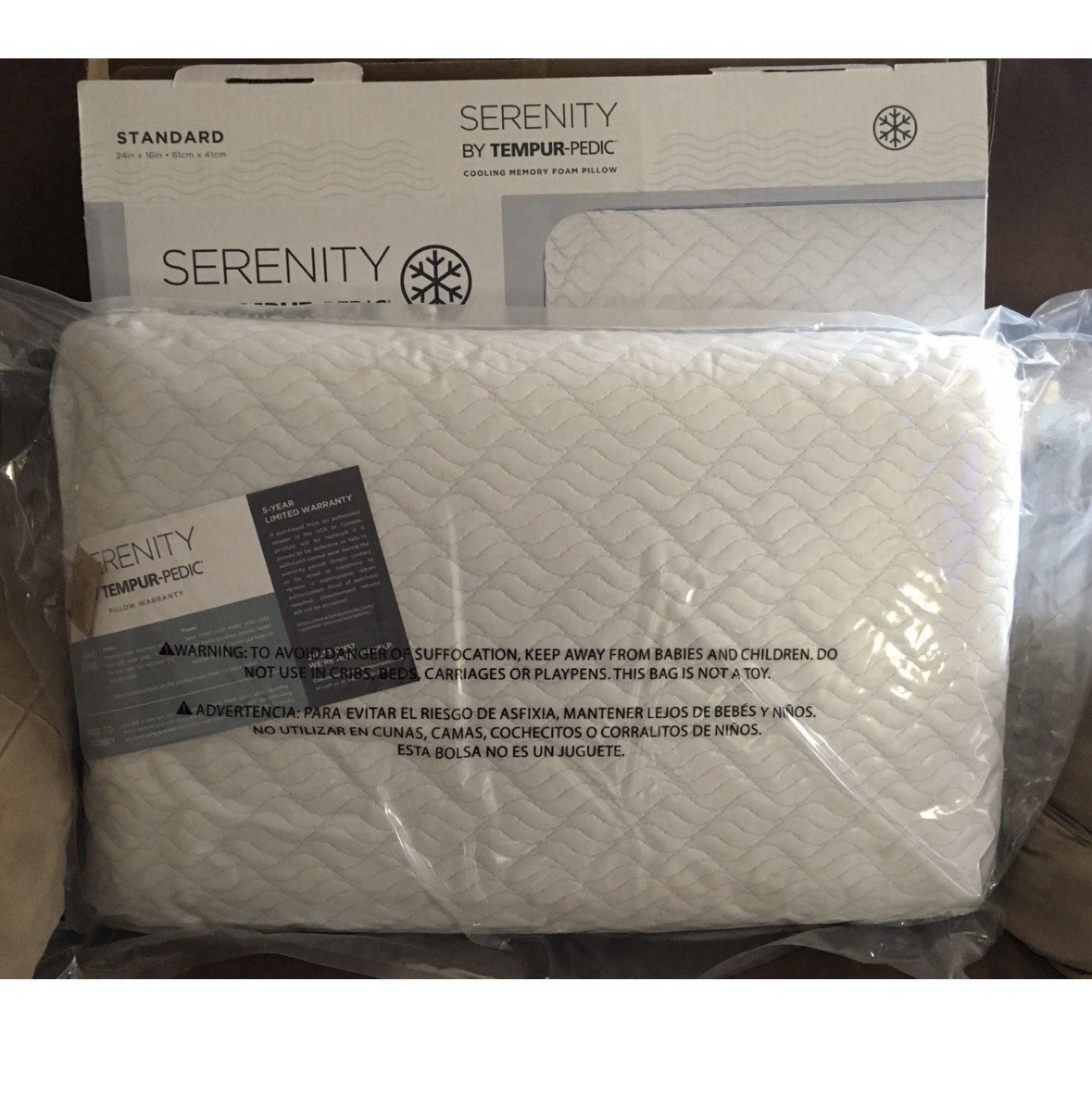 Serenity by Tempur-Pedic Cooling Memory Foam Pillow - Standard