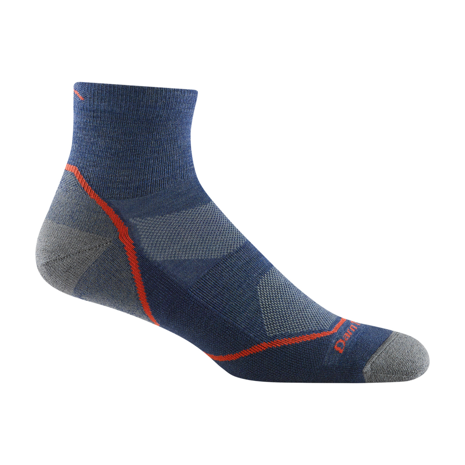 Darn Tough 1991 Denim Men's Light Hiker Quarter Lightweight Hiking Sock USA