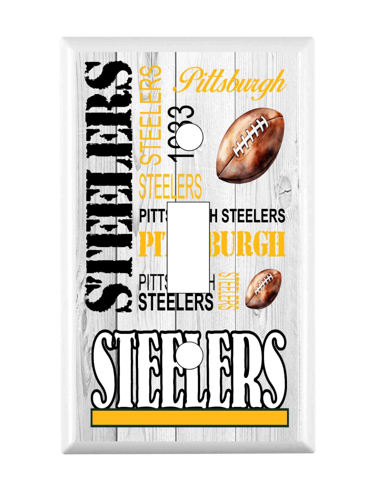 Pittsburgh Steelers Subway Standard Light Switch Cover NFL football Christmas