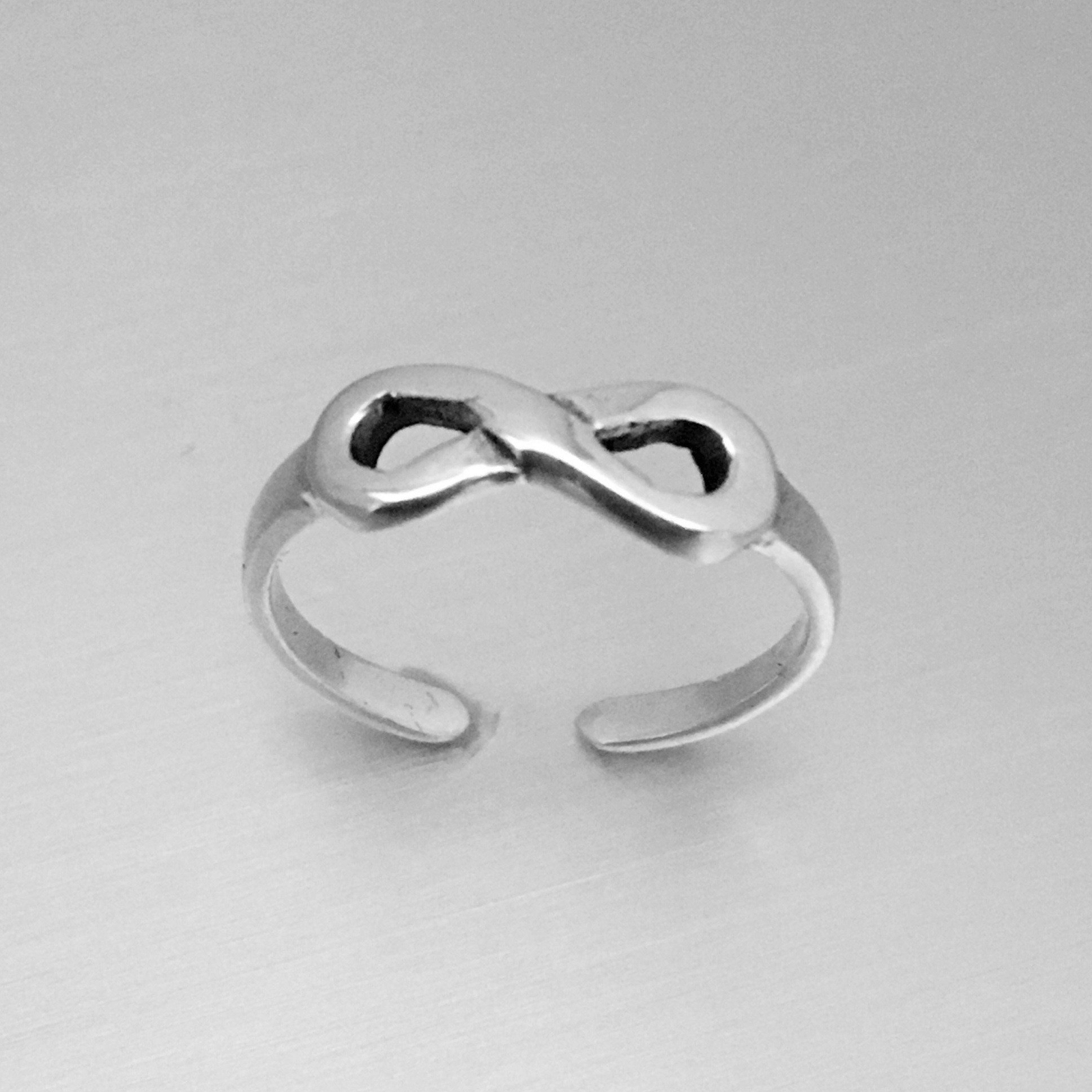 Sterling Silver Infinity Toe Ring, Silver Rings, Love Ring, Forever Ring