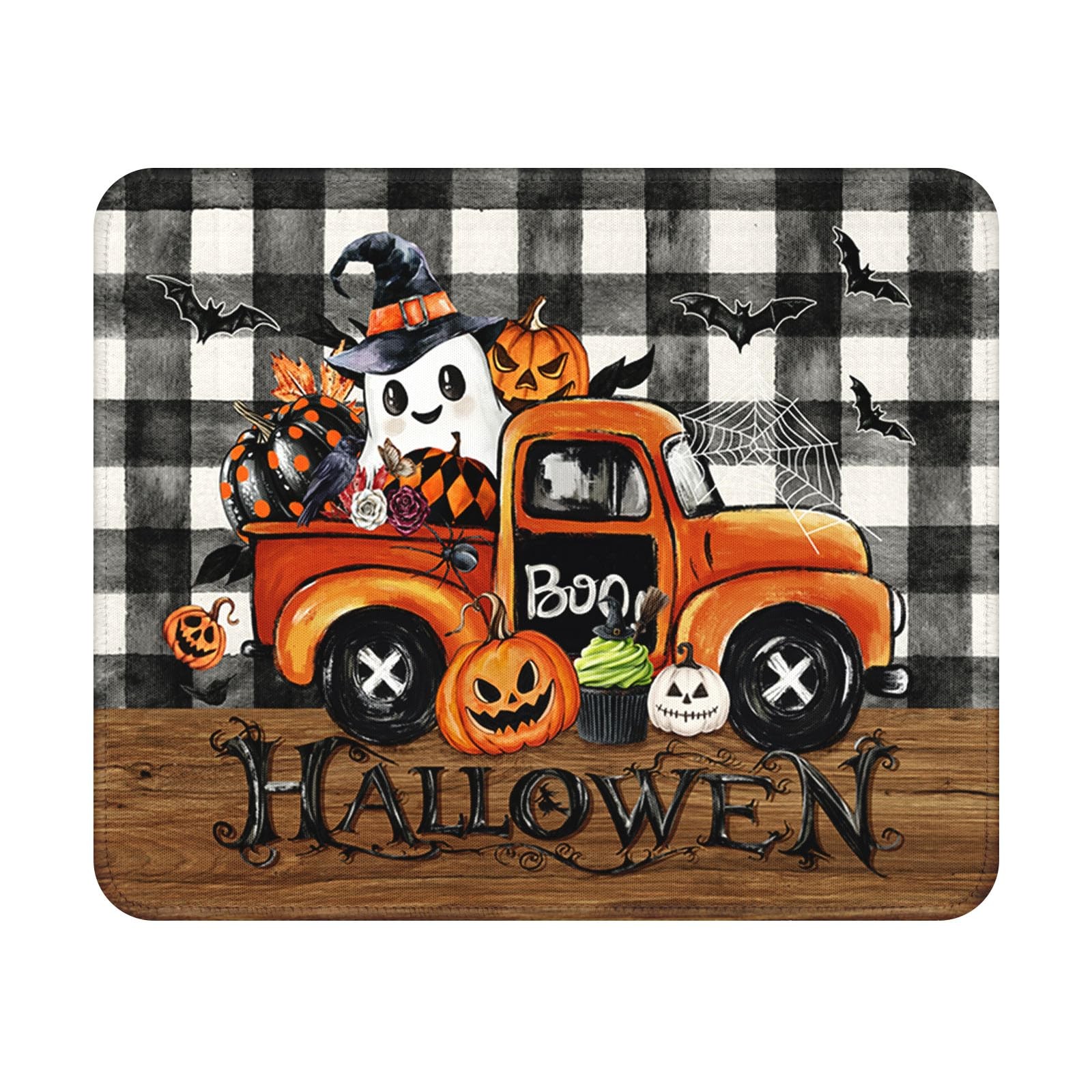 Halloween Mouse Pad - 9.5x7.9 Inch Boo 9.5L x 7.9W inches, Halloween-2
