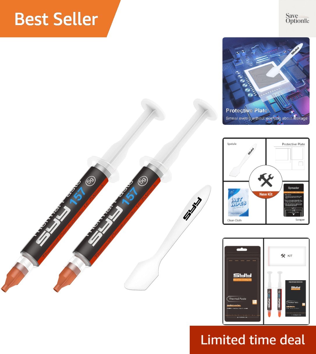 Thermal Paste with Tool kit, 10 Grams CPU Paste Thermal Compound Heatsink for...