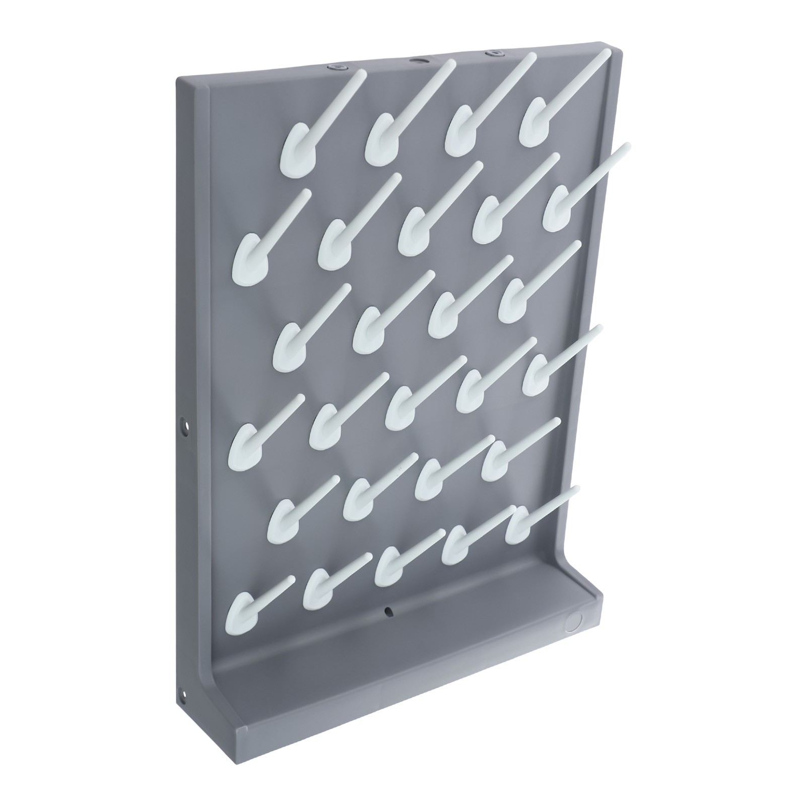 27 Pegs Laboratory Drying Rack Lab Draining Peg Board Rack Wall Mount PP