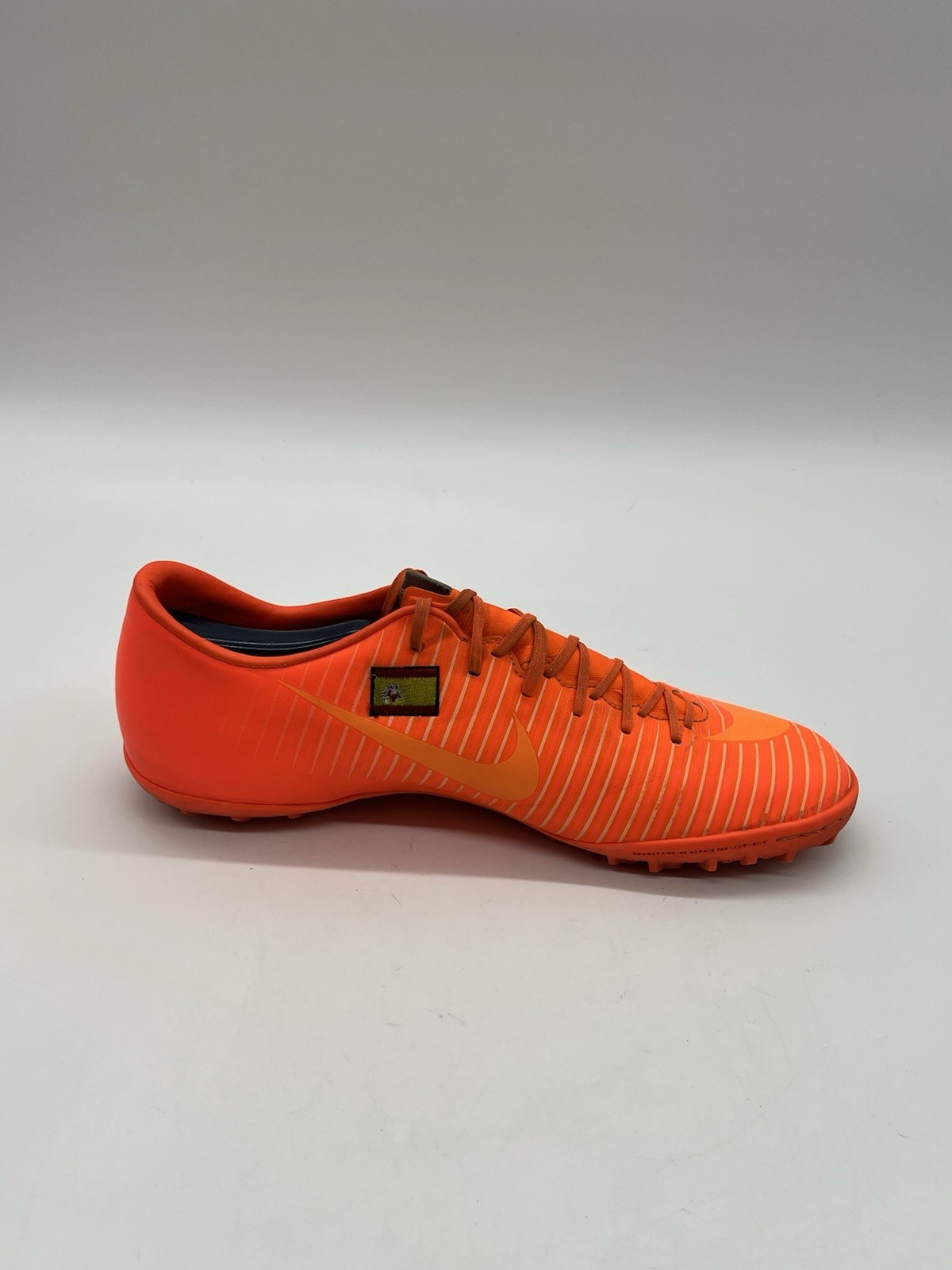 Nike Mercurial X Finale II TF Men 11 Orange Soccer Futsal Shoes With Spain Flag