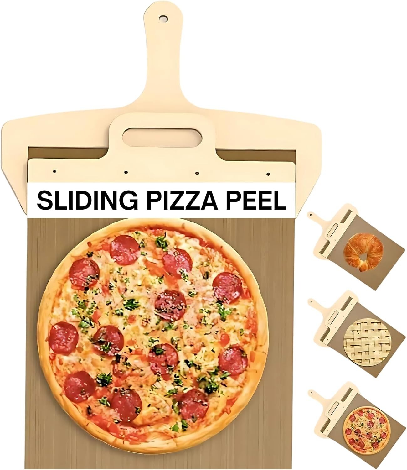 Bamugoo Sliding Pizza Peel, Sliding Magic Pizza Peel Slider Transfer, Pizza Padd