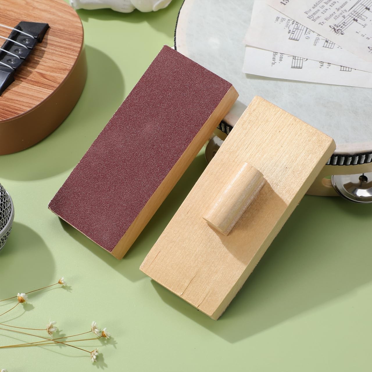 5 Pairs Wooden Soundboard Musical Instruments Percussion Toy Sand Block Music...