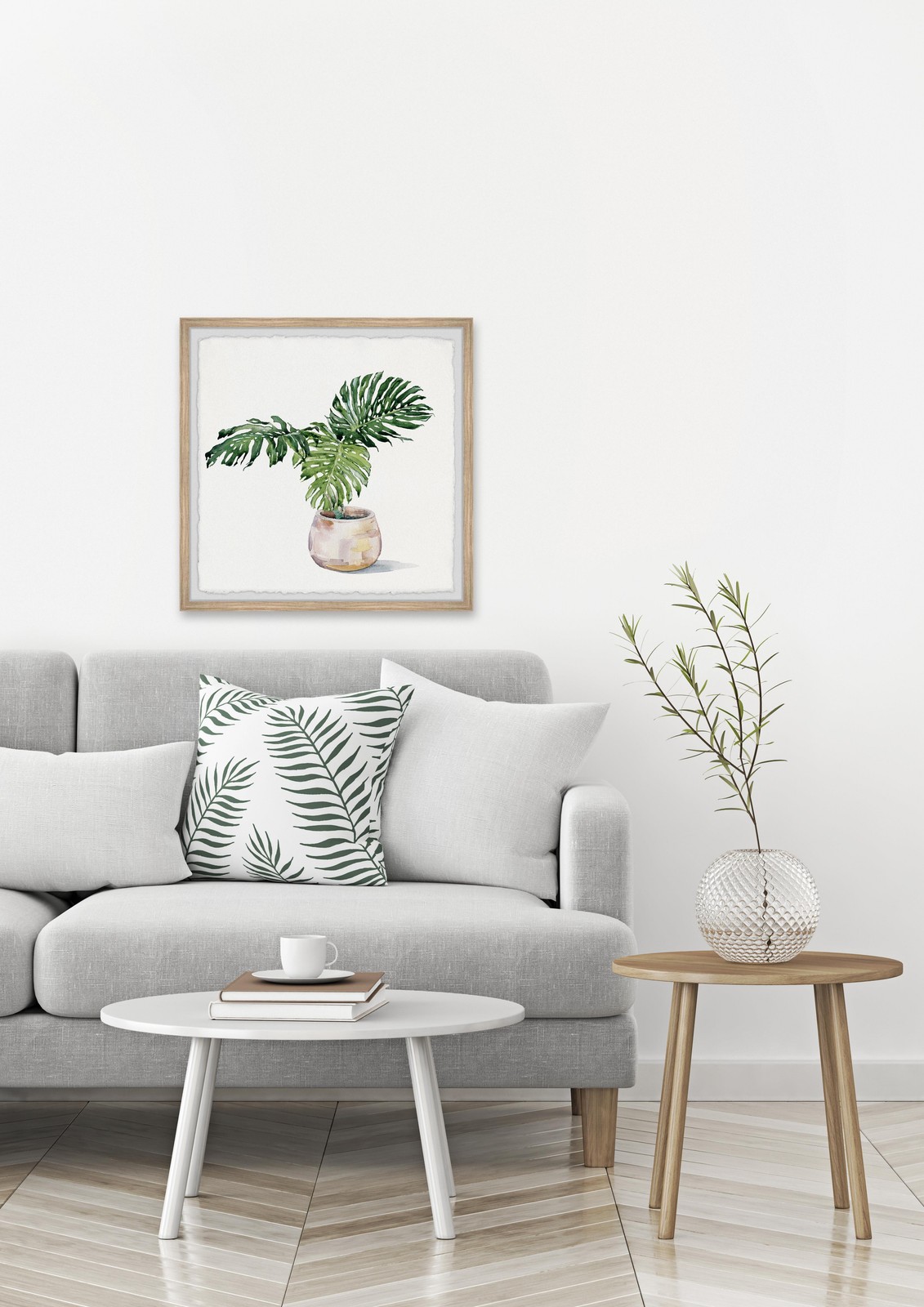 Marmont Hill Potted Monstera Deliciosa Framed Painting Print 12" x 12"