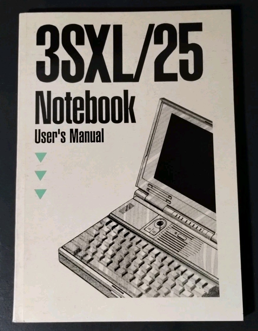 Vintage Compudyne 3SXL-25 Notebook 2nd Edition User's Manual 1992 Softcover