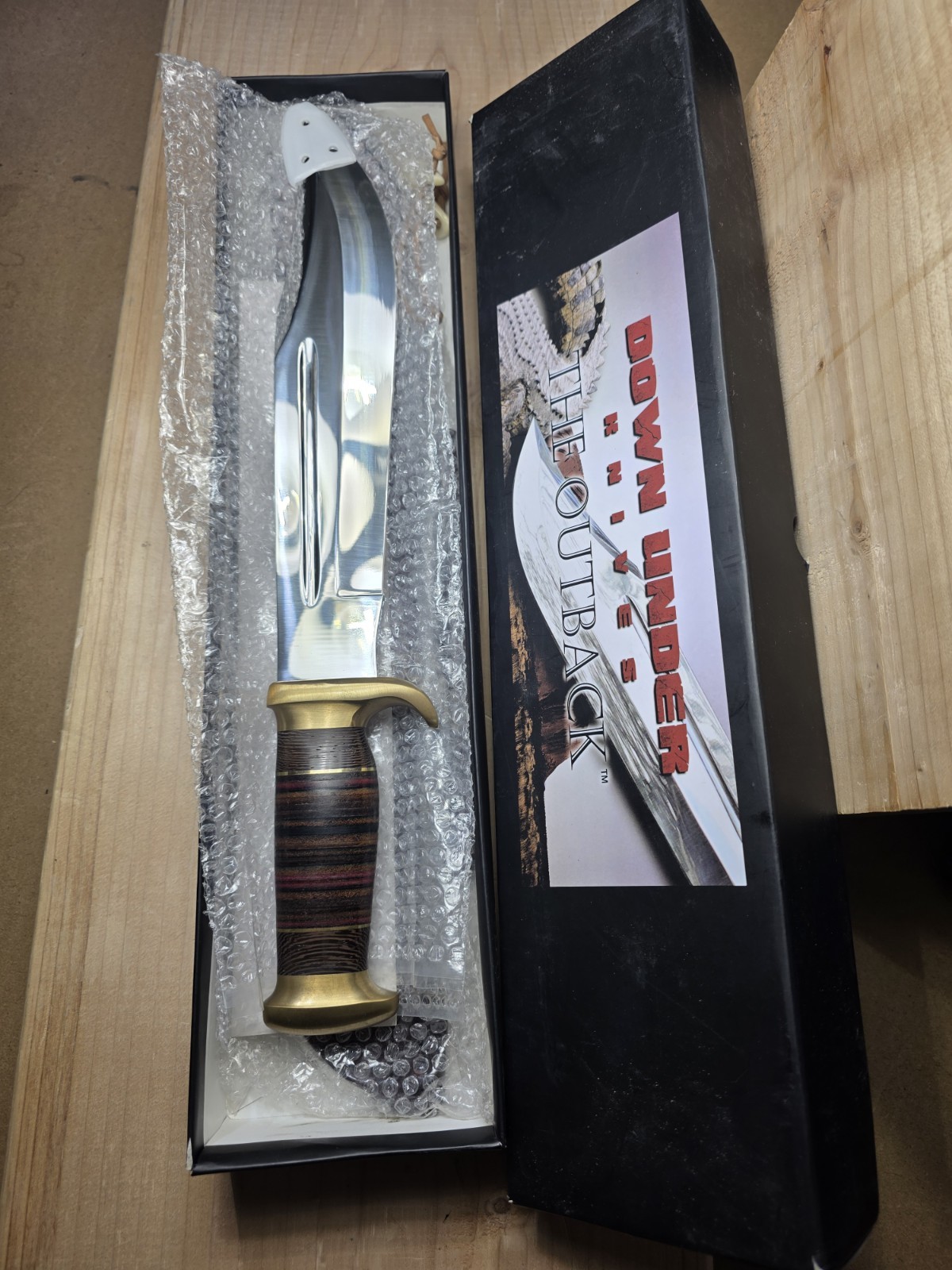 Down Under Knives The Outback 12" Fixed Blade Hard To Find W/  Sheath/Sharpener