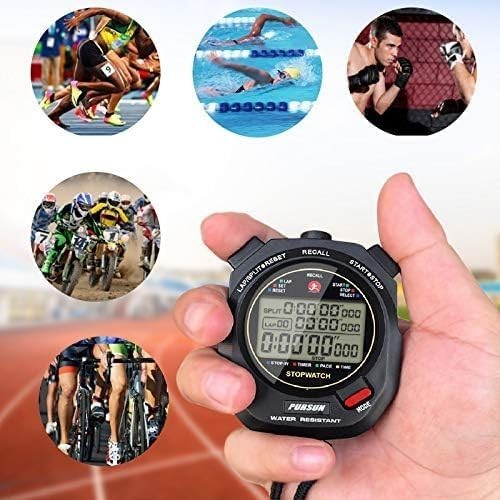 Compact Digital Timer Stopwatch: 0.001 Sec Accuracy & Metronome for Training