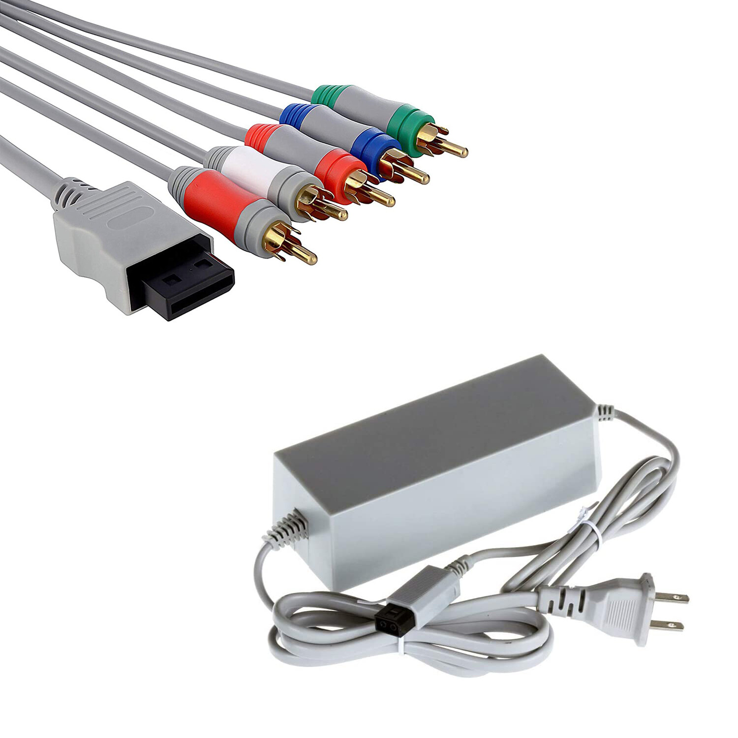 AC Adapter Charger Power Supply for Nintendo Wii /Component HD AV Cable Optional