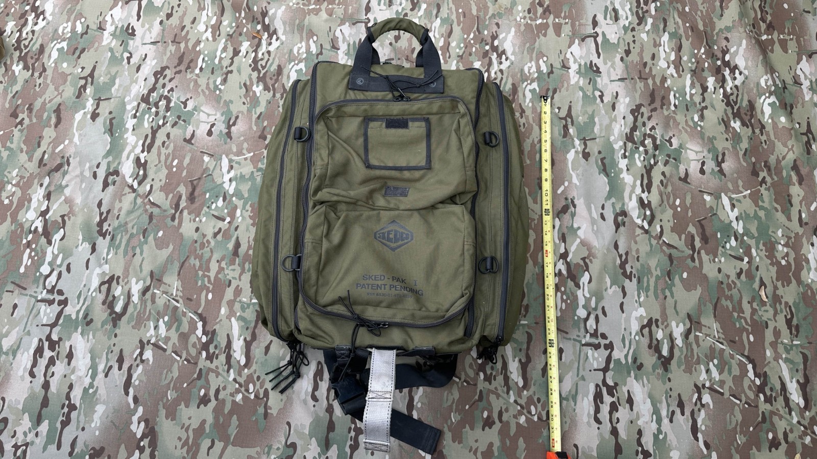 US MILITARY SKEDCO Jump Sked-Pak 1 MEDICAL TRANSPORT RUCK  OD Green Backpack