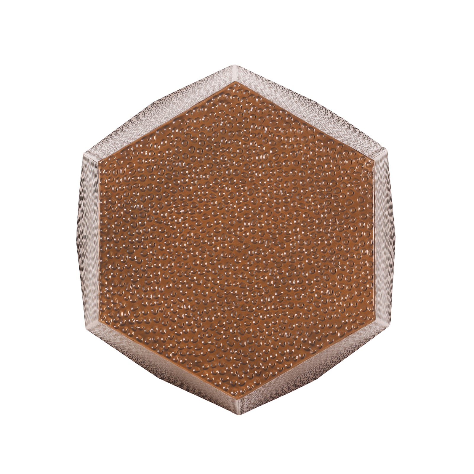[New]METAL HAMMERED END TABLE