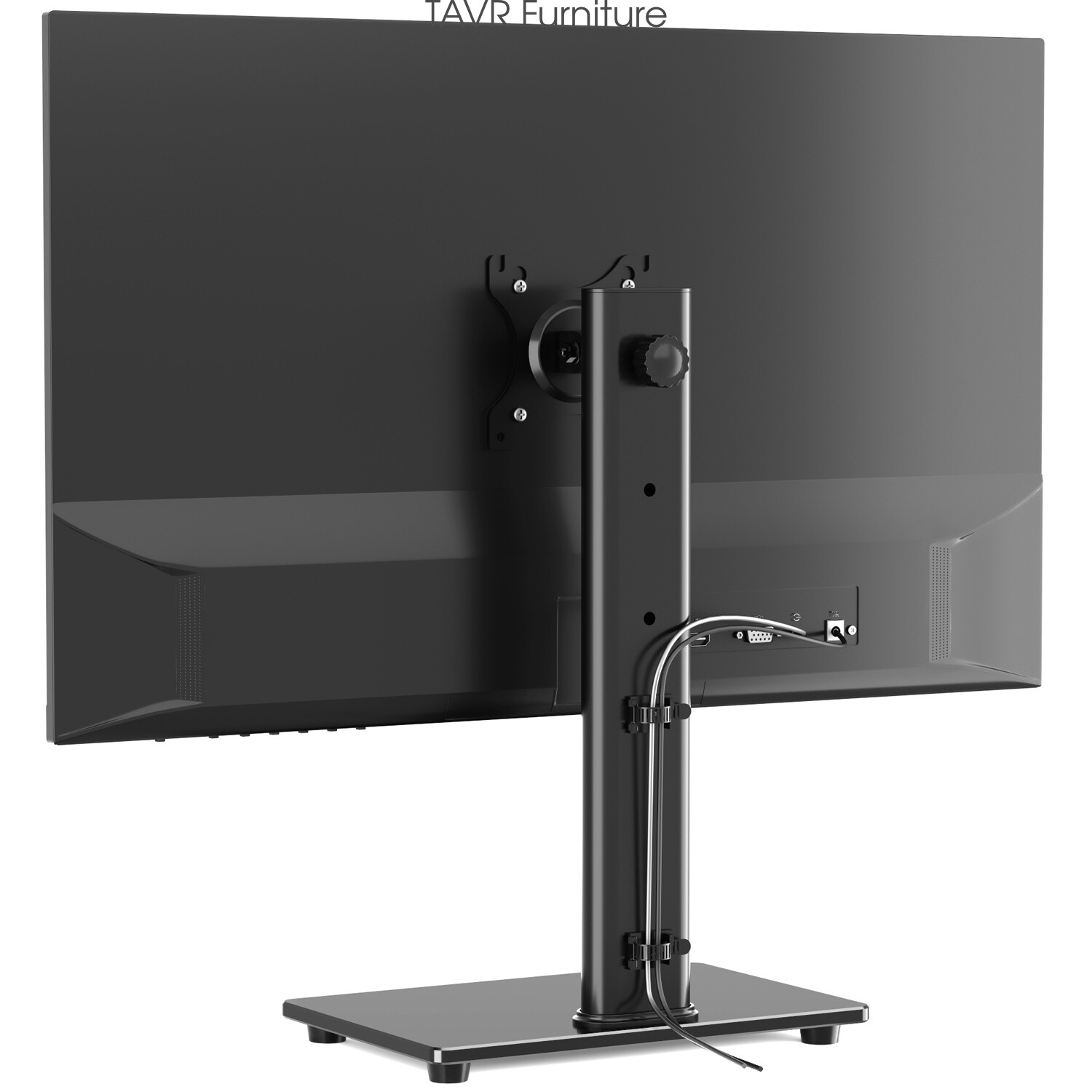 Single monitor stand desk free standing swivel tilt rotation for 13in-32ines TVS