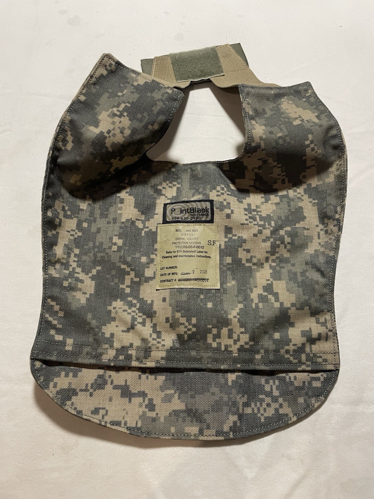 POINT Blank DORSAL AXILLARY Outershell One Size W91CRB-05-F-0072