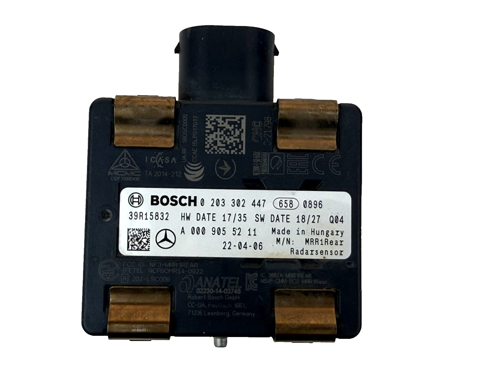 OEM Mercedes Benz Rear Blind Spot Radar Sensor A0009055211 Bosch 0203302447 BSM