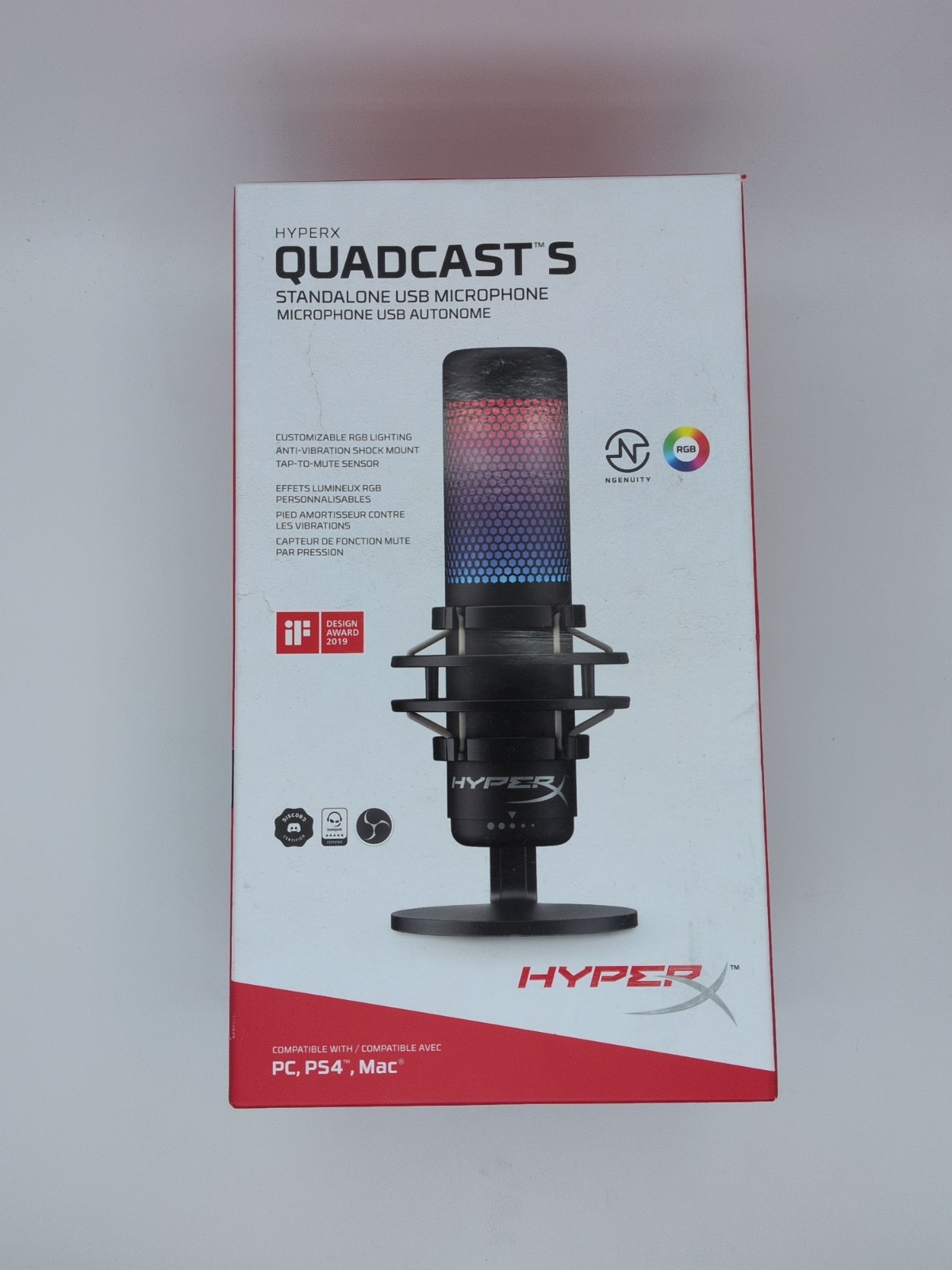 HyperX QuadCast S Condenser Wired Recording Microphone