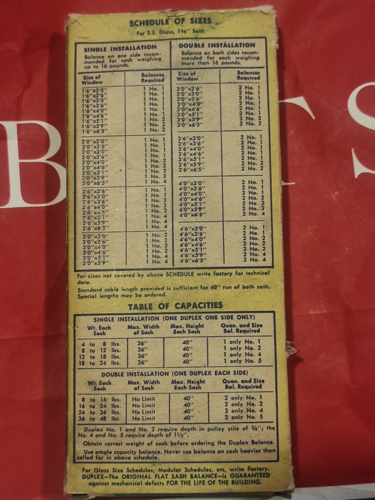 Wood sash balance Duplex Adjustable, #2