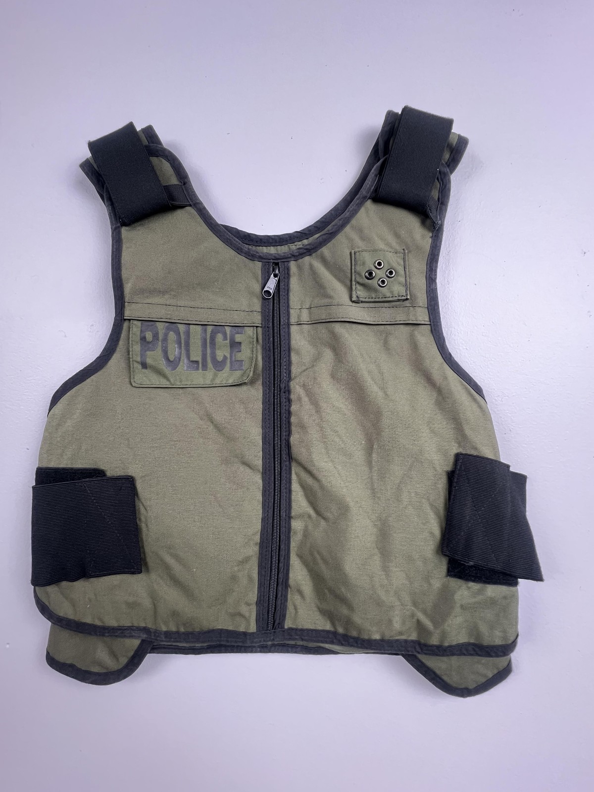 Vintage PACA Police Body Armor Carrier Vest Mens Green Chest Protector Read