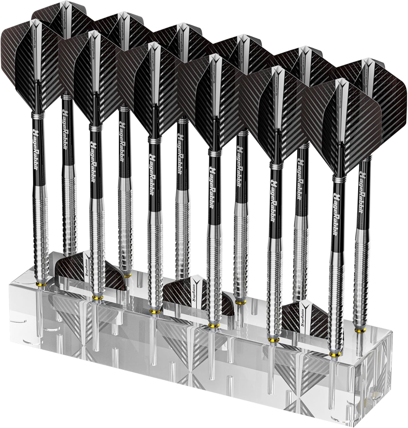 Acrylic Dart Stand with Storage for 12 Darts, Compact and Durable Organizer