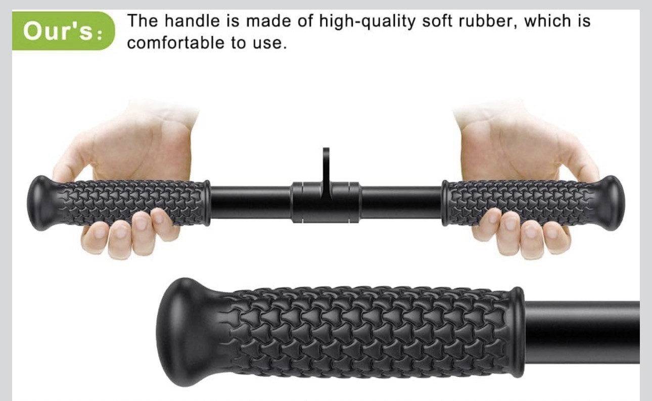 SELEWARE Triceps LAT Pull Down Cable Attachment w/ Swivel Straight Bar, 22"