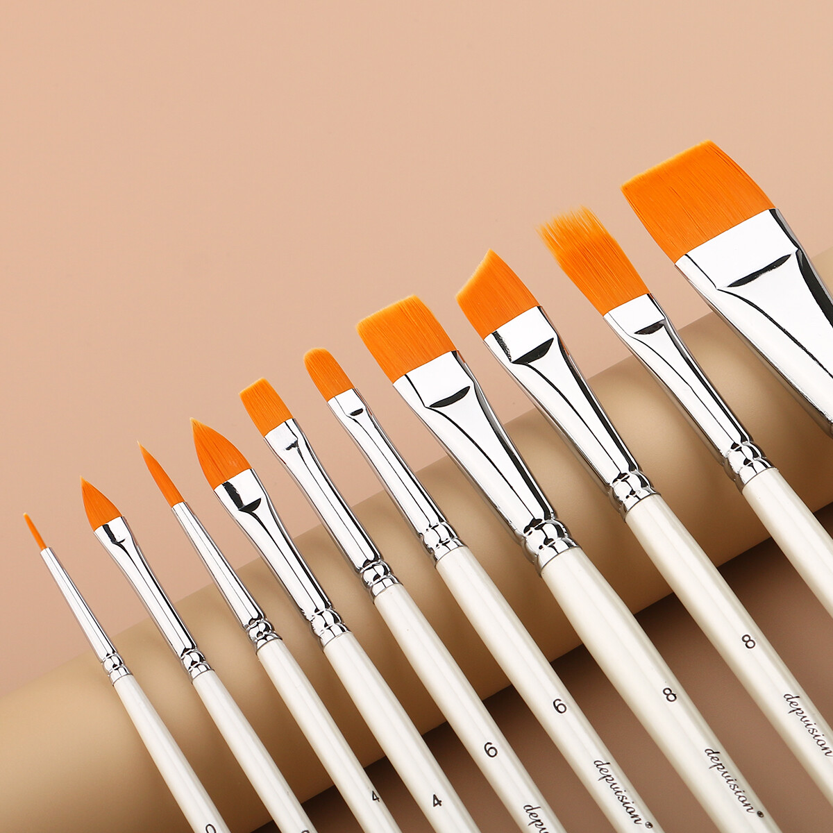 10 pcs Professional Face Paint Brushes with Face Paint Rainbow Cake Water Based