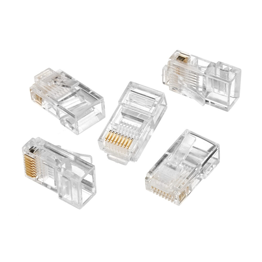 200 Pack RJ45 Modular Plugs 8P8C Cat5e Cat 5 LAN Ethernet Cable Connector Plug