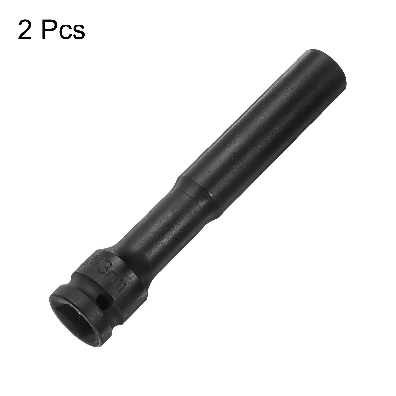 2pcs Thin Wall 6 Point Impact Socket 13mm Socket 1/2" Drive 5" Long CR-V Steel
