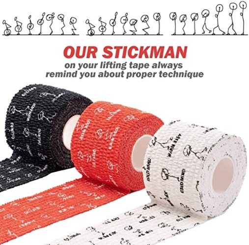 1.85" Weightlifting Thumb Tape - Hook Grip Tape for 3 Rolls Mix V1