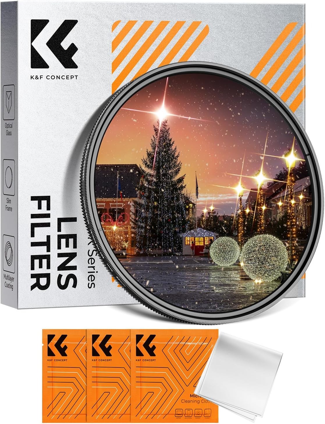 K&F CONCEPT 58/67/77/82mm Variable Star Filter Cross Screen Starburst 4/8 Point