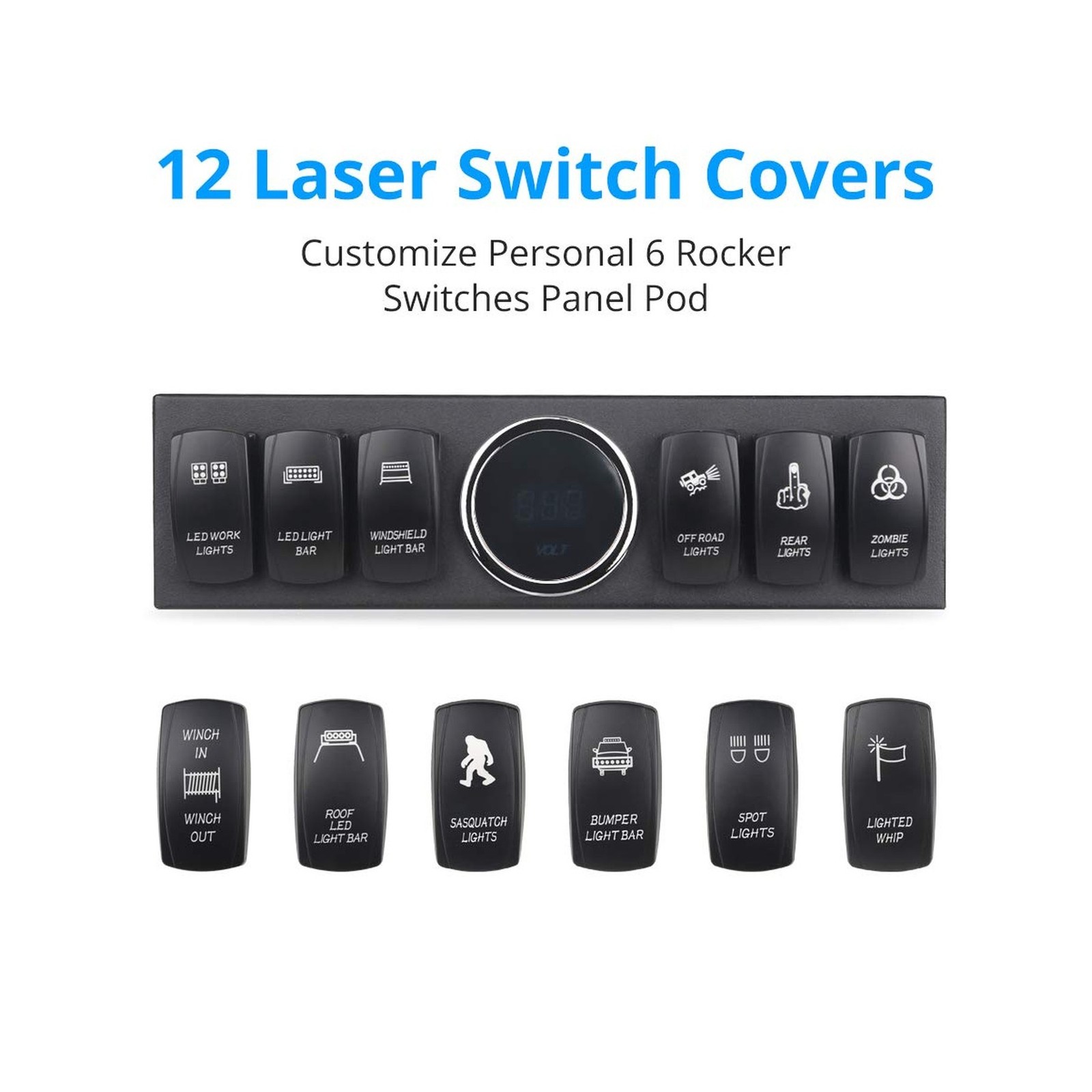 WATERWICH 6-Switch Pod Toggle Panel Overhead and Source Control System Box Wi...