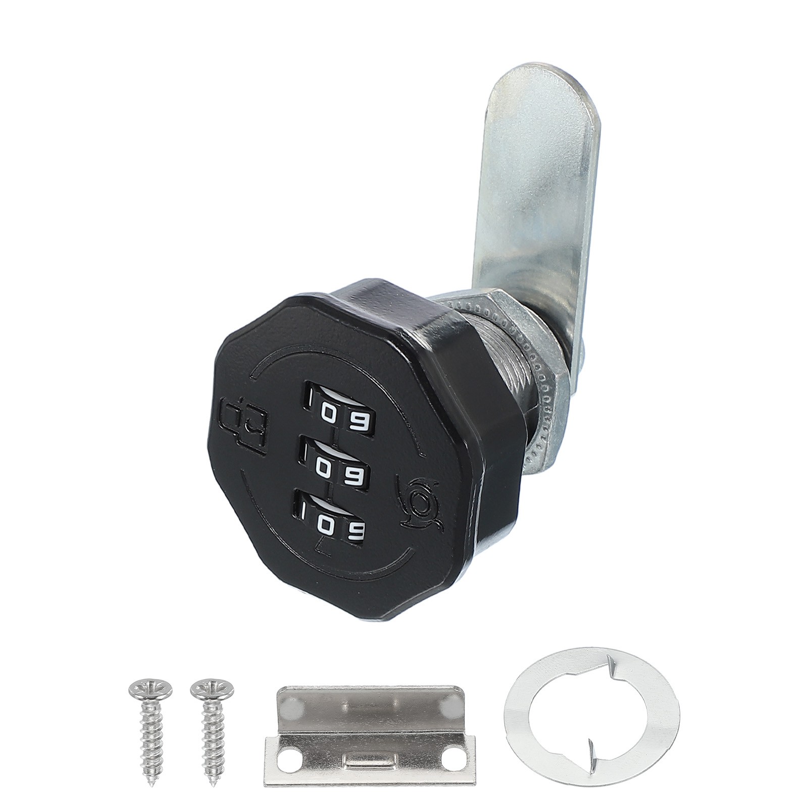 For 13/16" Combination Cylinder Lock for Cabinet Code Black