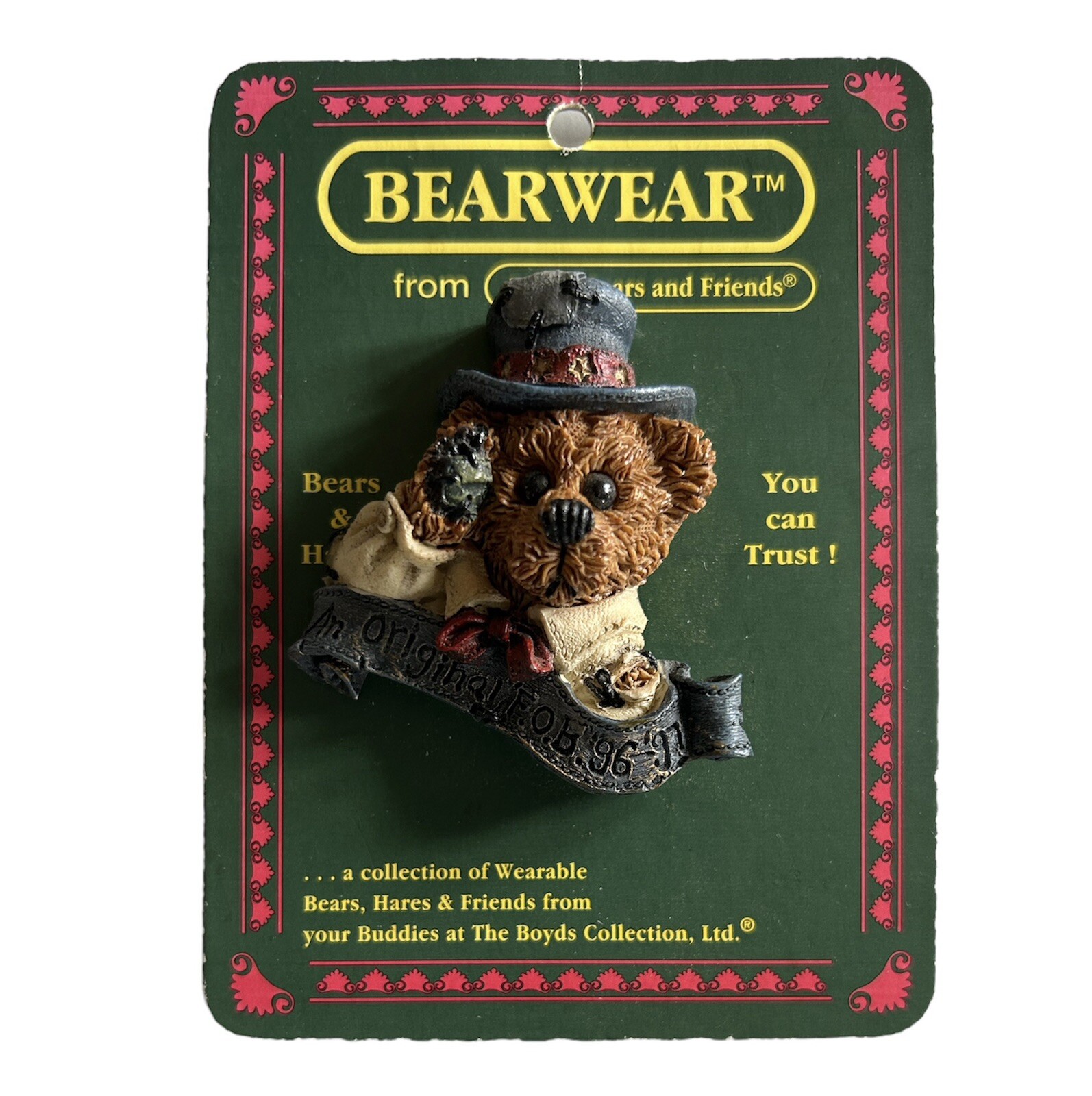 Boyds Bears Bearwear Pin Collection 26183 UNCLE ELLIOT 2004
