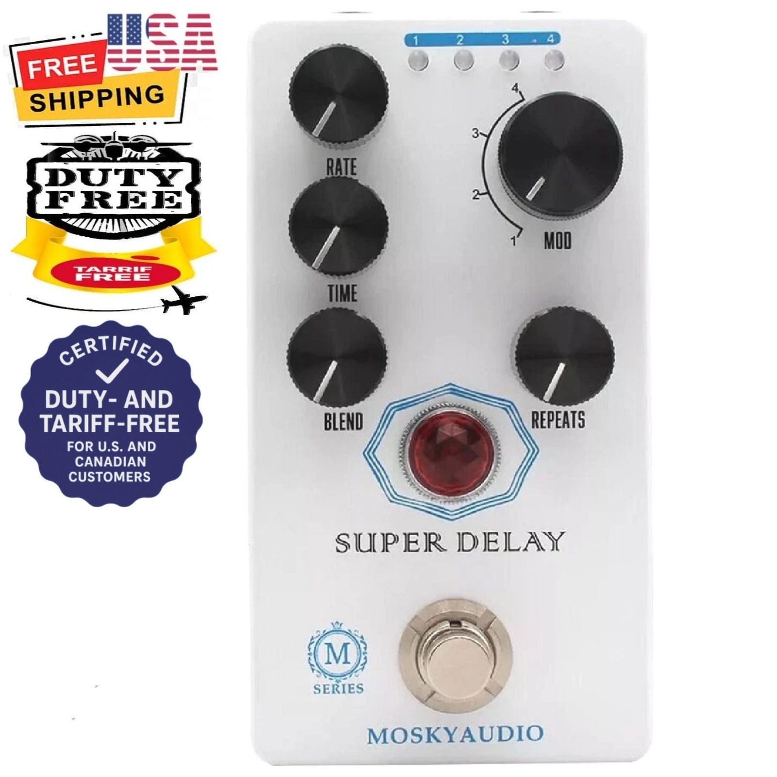 Mosky Audio SUPER DELAY with Mod Options New and Fast U.S. Ship