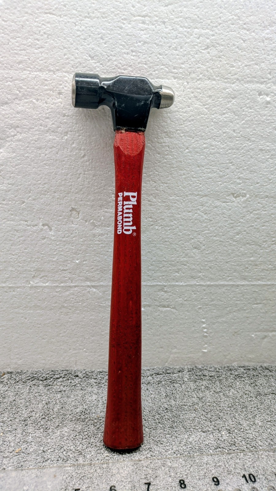 Plumb 11496 8 oz Hickory Ball Pein Hammer 11.25"  New Fast Free Shipping Qty -1