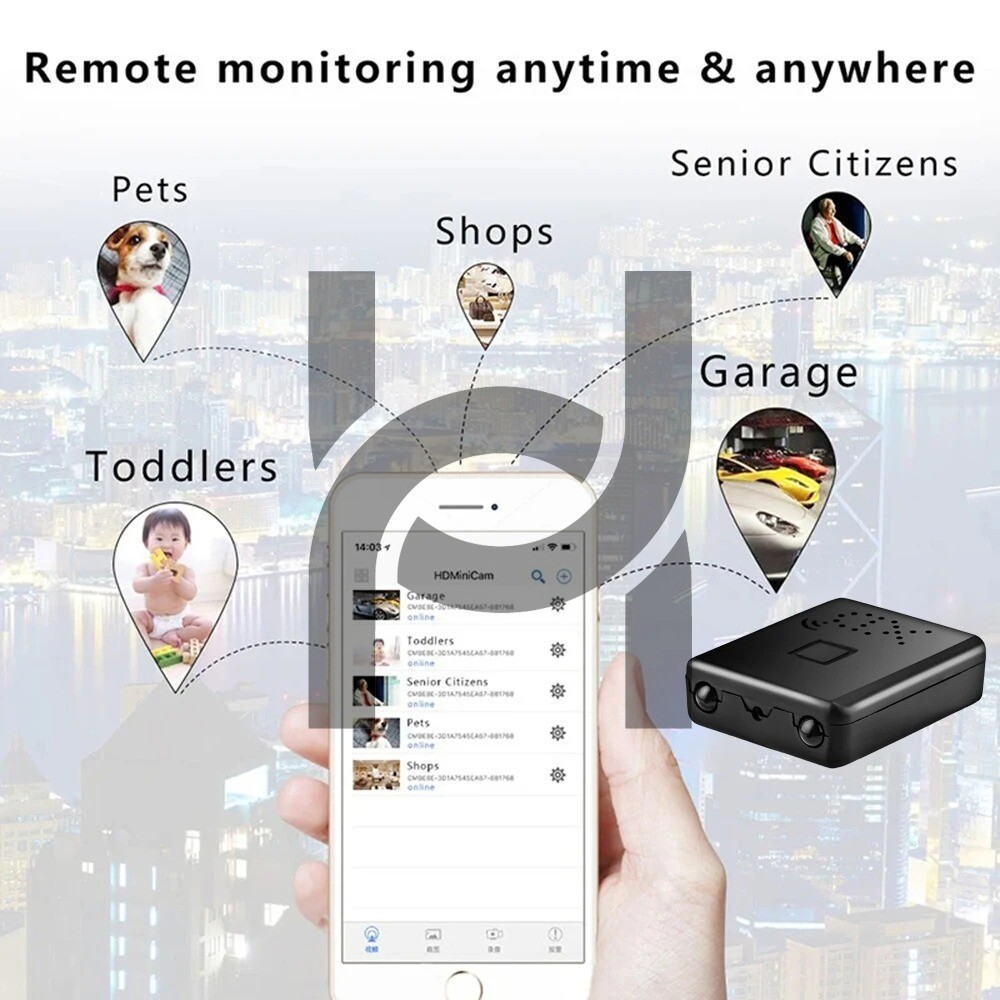 Smart Mini WiFi Camera Wireless 1080P HD Night Cam Home Security