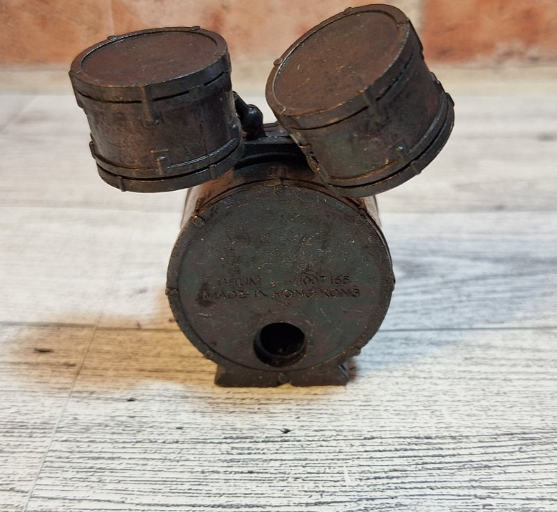 Vintage Die-Cast Pencil Sharpener DRUM SET, Hong Kong