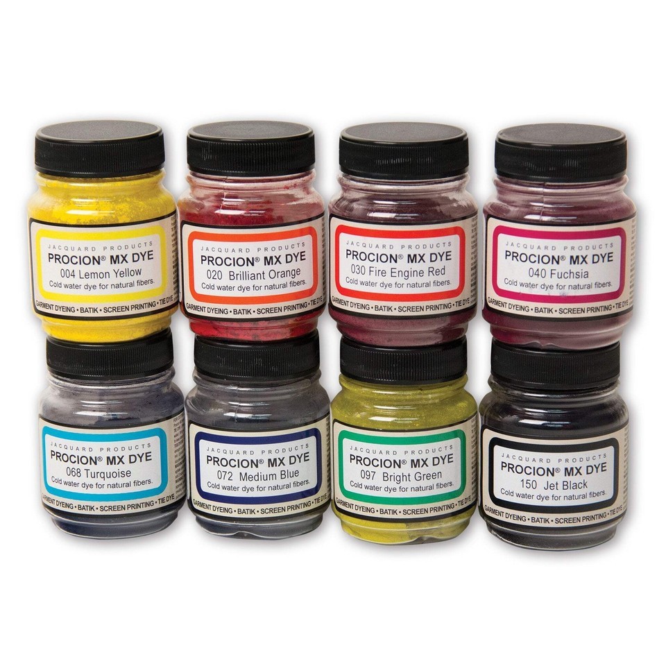 Jacquard Procion MX - 8 Color Set - Fiber Reactive Tie Dye - Powder
