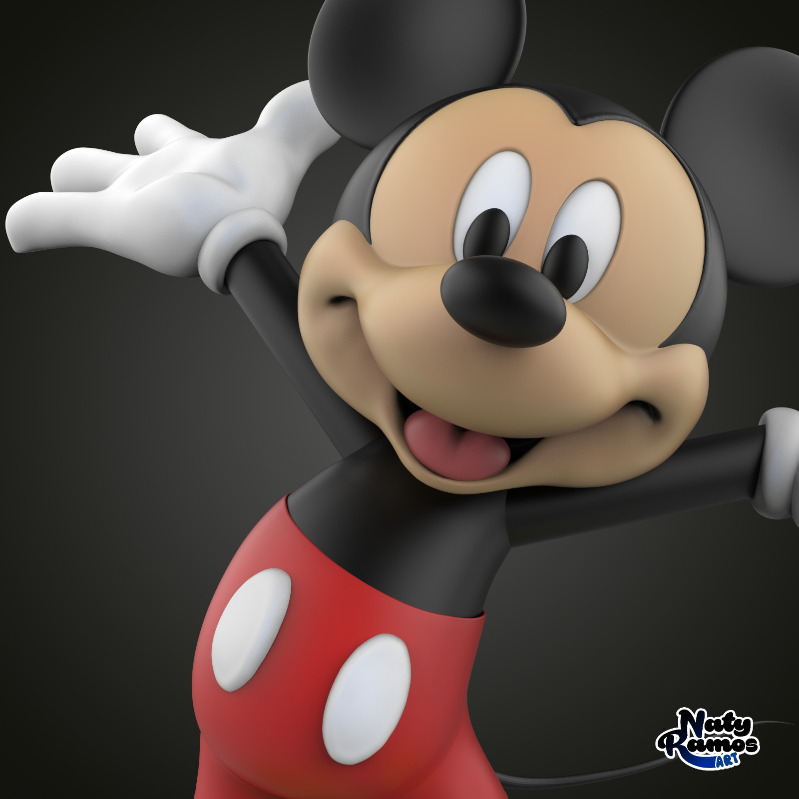 UNPAINTED Mickey Mouse 3D Printed Model Kit NR