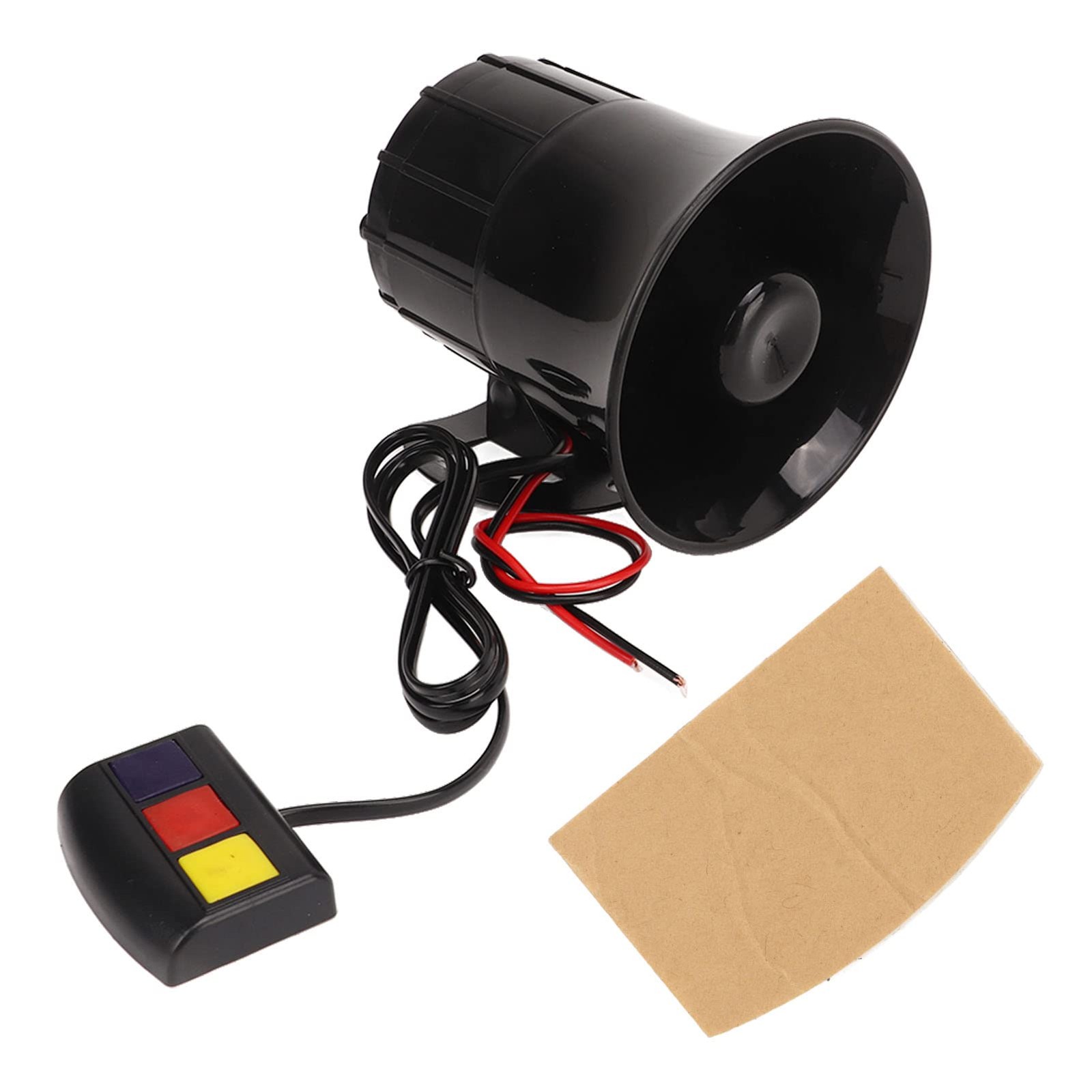 12V 30W 3-Tone Siren, 120dB Loud Sound Electric Horn with Duck, Patrol & Ambu...