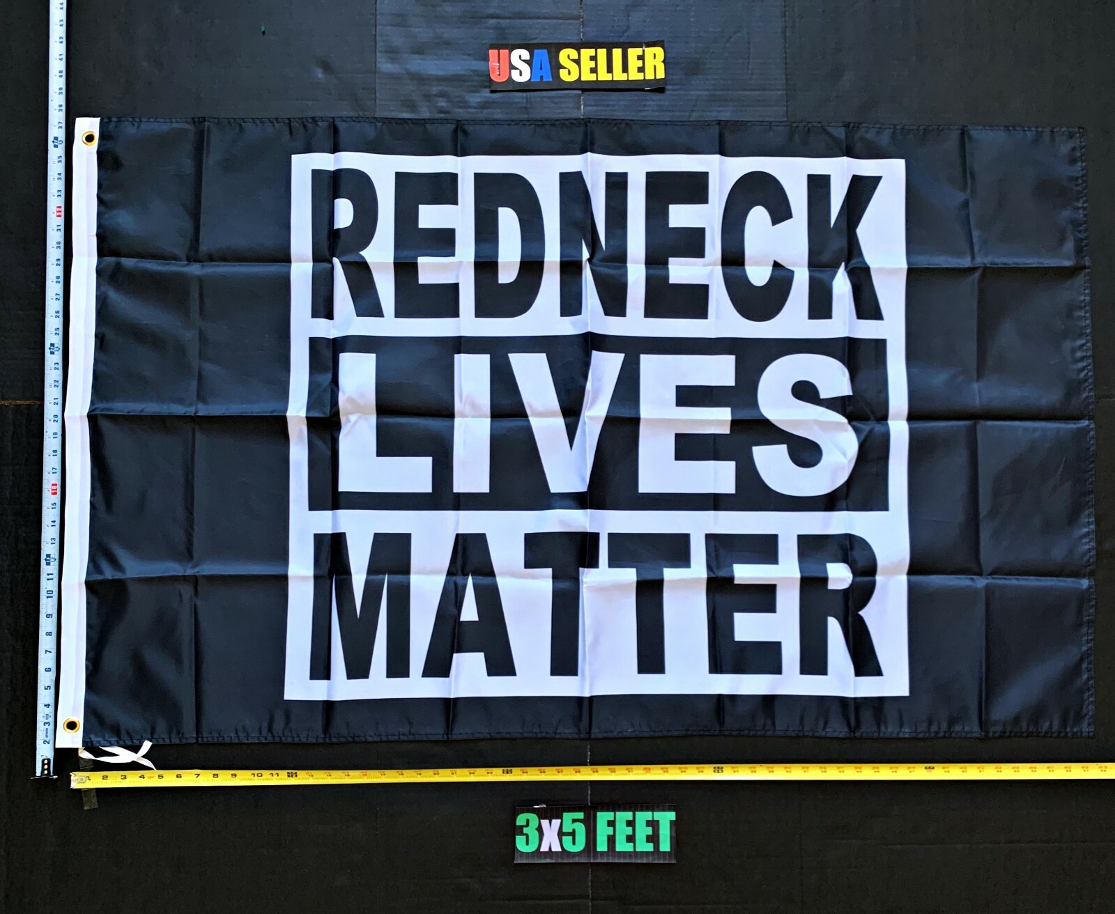 Redneck Flag FREE FIRST CLASS SHIP Trump Redneck Lives USA Navy Sign Poster 3x5'