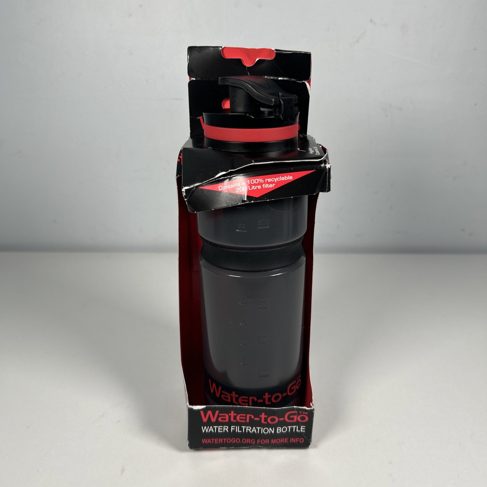 Water-to-Go Water Filter Bottle for International Travel - 24oz/75cl Filtered