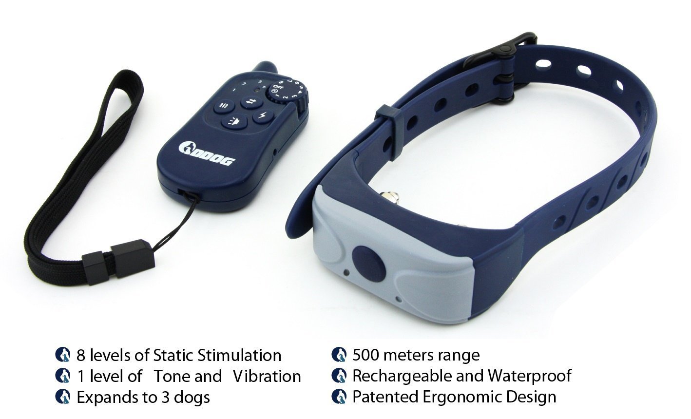DDOG 550 yards Ergonomic Remote Dog Training Collar