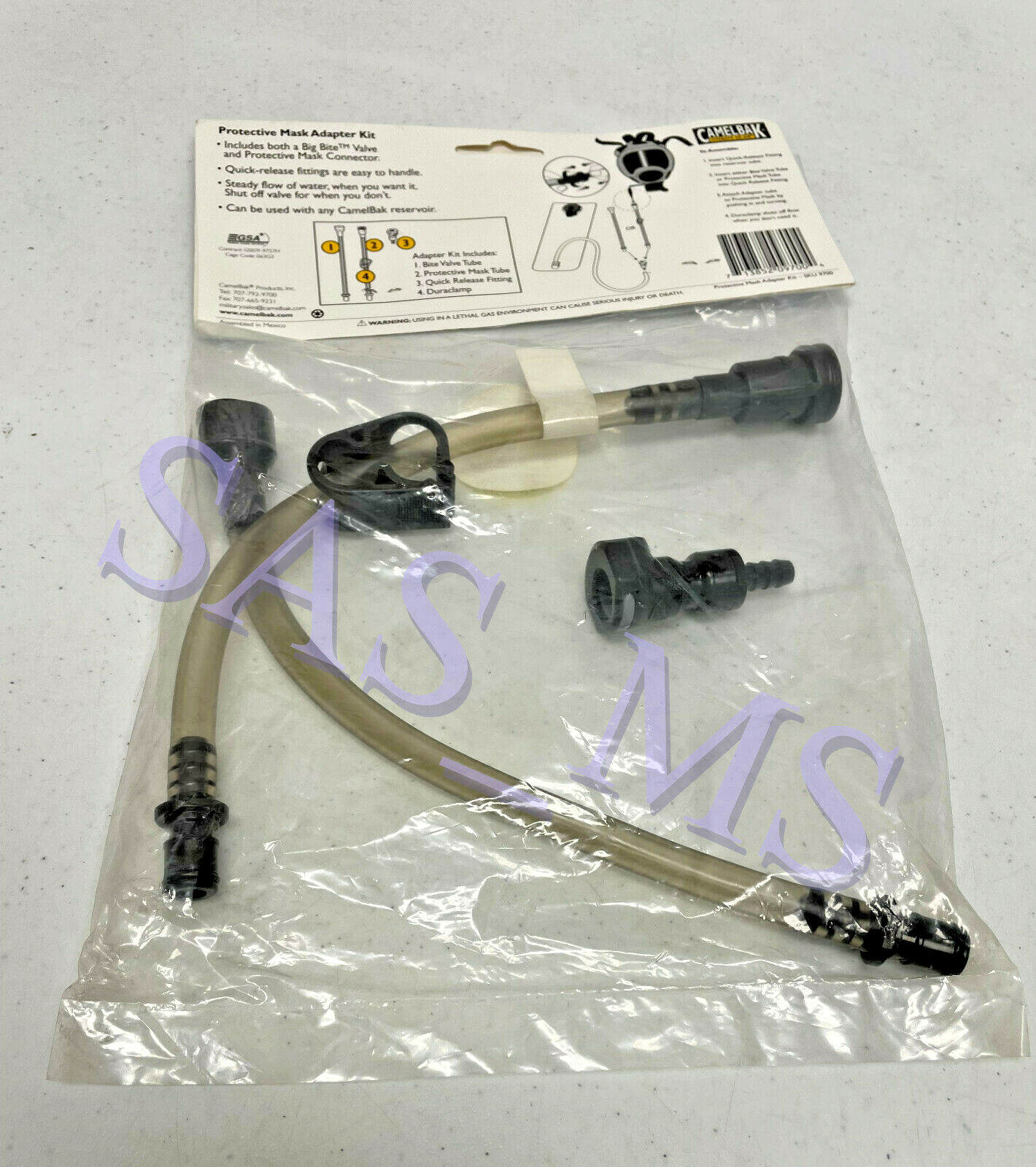 CAMELBAK PROTECTIVE MASK ADAPTER KIT W/BLADDER BITE VALVE RESERVOIR NEW