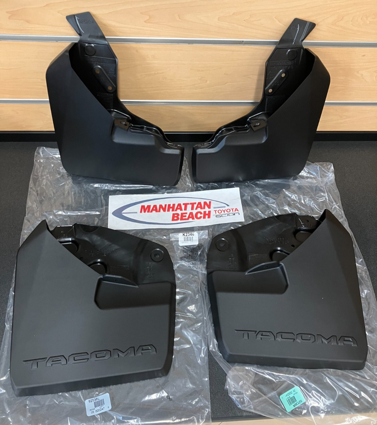 24-26 TACOMA TRD PRO & TRAILHUNTER MUDGUARD MUD FLAP SET OF 4 GENUINE TOYOTA