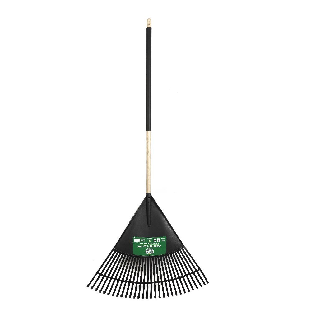 30-inch Wood and Poly Leaf Rake